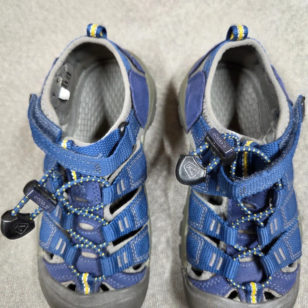 KEEN Newport H2 Water Sandals Hiking Shoes Kids Size 13 Blue Yellow Sporty